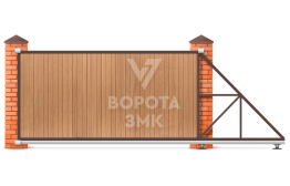 Откатные ворота 1980×2100 ЗМК-7326
