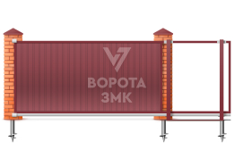 Ворота 2500×3500 откатные ЗМК-7335