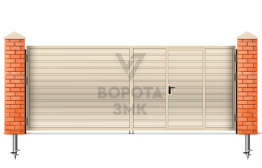 Ворота распашные гаражные Дорхан 2250×2750 ЗМК-4690